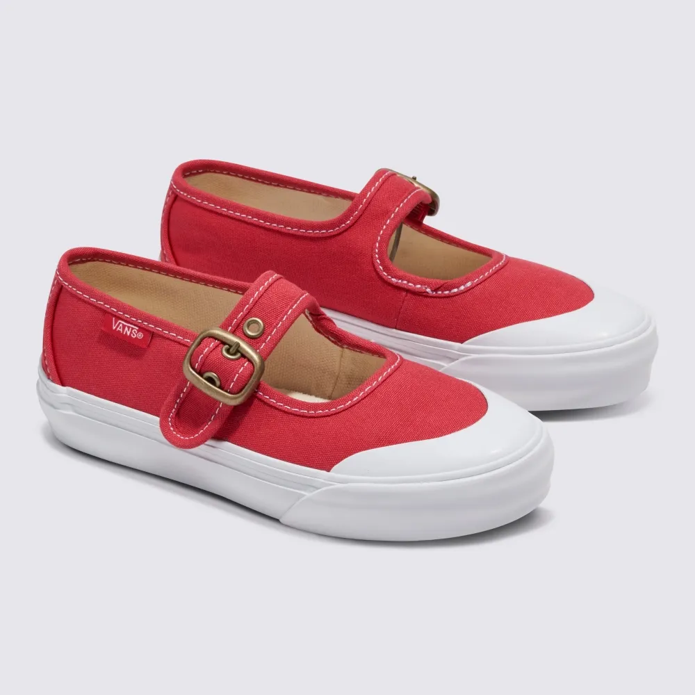 【VANS 官方旗艦】Mary Jane 中童款紅色滑板鞋/休閒鞋