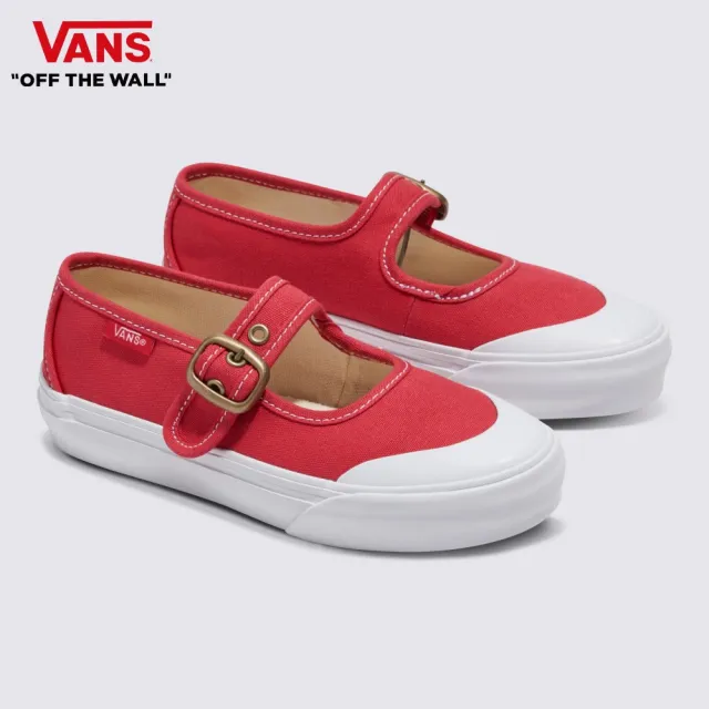 【VANS 官方旗艦】Mary Jane 中童款紅色滑板鞋/休閒鞋