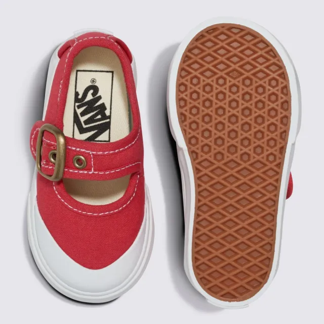 【VANS 官方旗艦】Mary Jane 小童款紅色滑板鞋/休閒鞋
