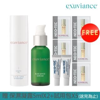 【NeoStrata 妮傲絲翠】exuviance超極光熟齡敏弱必備組(超極光菁萃30ml+敏弱舒活乳霜50ml)