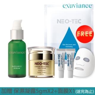 【NeoStrata 妮傲絲翠】exuviance超極光全能抗皺組(超極光菁萃30ml+賦活因子精華霜30gm)