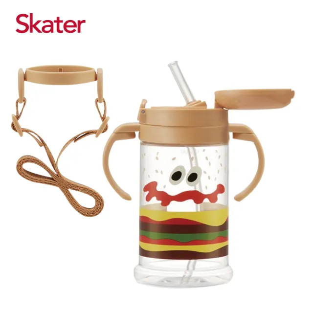 【Skater】幼兒寬底吸管杯(370ml)