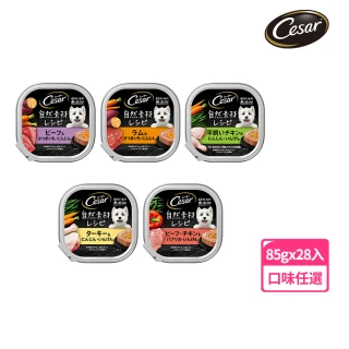 【Cesar 西莎】自然素材餐盒 85g*28入 寵物/狗罐頭/狗食
