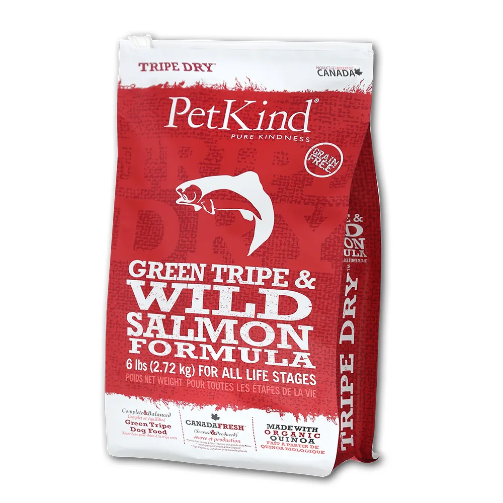 【PetKind 野胃】天然鮮草肚狗糧 鮭魚 6磅兩件優惠組(狗飼料 羊肚 鮭魚 寵物食品 寵物飼料)