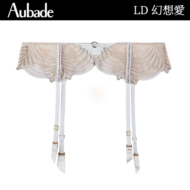 AubadeAubade 幻想愛刺繡吊襪帶 性感配件 法國進口 內衣配件(LD-膚白)