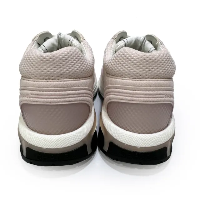 【CHANEL 香奈兒】G45077 經典LOGO低筒運動鞋休閒鞋跑步鞋(粉色37.5)
