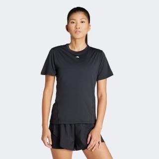 【adidas 愛迪達】DESIGNED FOR TRAINING 短袖上衣(IQ2654 女款運動上衣 吸濕排汗 黑)