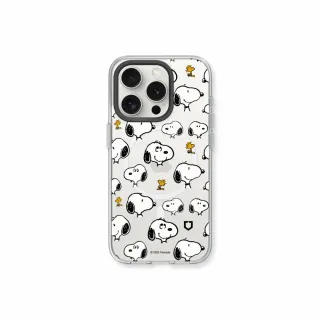 【RHINOSHIELD 犀牛盾】iPhone 15系列 Clear MagSafe兼容 磁吸透明手機殼/Sticker-Snoopy&胡士托(史努比)