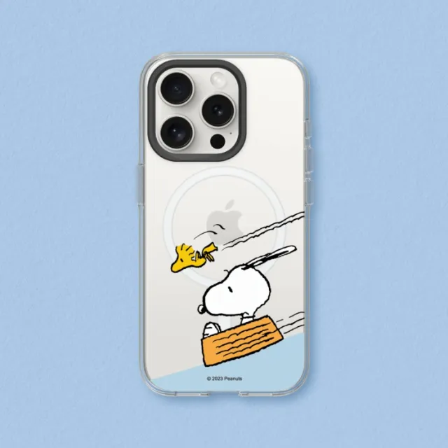 【RHINOSHIELD 犀牛盾】iPhone 13系列 Clear MagSafe兼容 磁吸透明手機殼/史努比-溜滑梯(Snoopy)