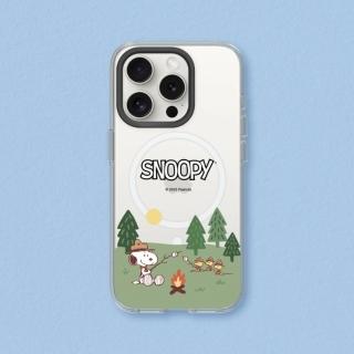 【RHINOSHIELD 犀牛盾】iPhone 12系列 Clear MagSafe兼容 磁吸透明手機殼/史努比-露營趣(Snoopy)