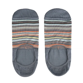 【Paul Smith】PAUL SMITH條紋設計棉質混訪船型襪(灰/多色)