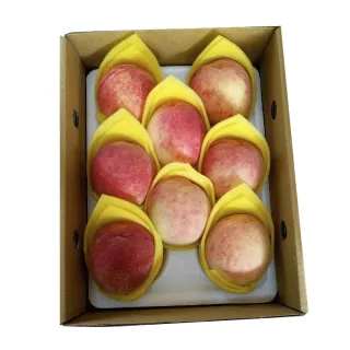【WANG 蔬果】卡拉部落拉拉山水蜜桃8顆x2盒(1.2-1.4kg/盒_果農直配)