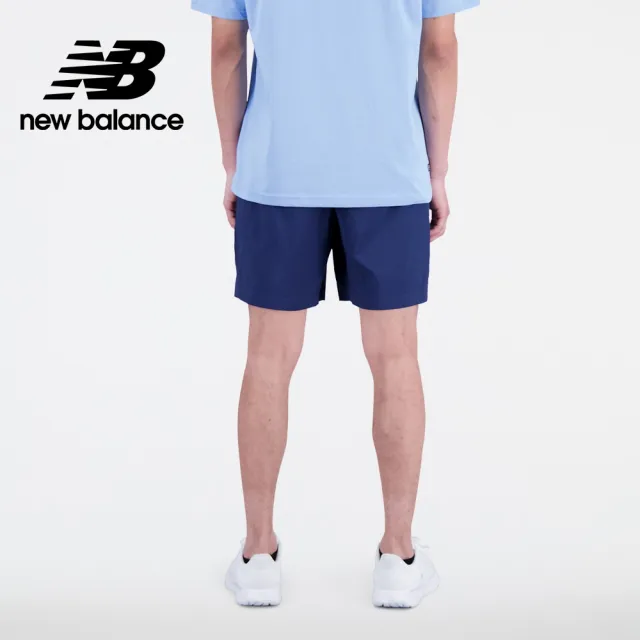 【NEW BALANCE】NB 褲頭鬆緊抽繩短褲_男褲_藍色_AMS31532NNY(亞版 版型正常)