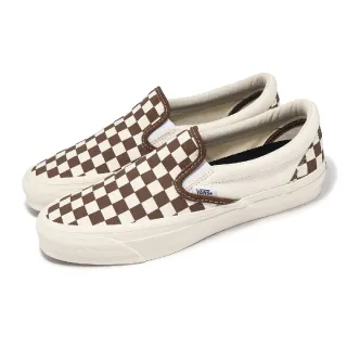 【VANS】懶人鞋 Slip-On Reissue 98 男鞋 女鞋 白 棕 棋盤格 帆布 情侶鞋 休閒鞋(VN000CSECFF)