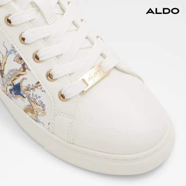 【ALDO】DILATHIELLE-潮流金邊搭配小白鞋-女鞋(白色圖騰)