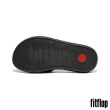 【FitFlop】D-LUXE 軟墊皮革涼鞋-女(黑色)