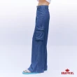 【BRAPPERS】女款 防曬涼感系列-高腰防曬涼感工裝寬褲(深藍)