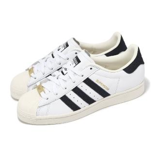 【adidas 愛迪達】休閒鞋 Superstar 男鞋 女鞋 白 黑 皮革 貝殼頭 三葉草 情侶鞋 愛迪達(IF3637)