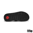 【FitFlop】F-MODE 編織皮革厚底夾脚涼鞋-女(黑色)