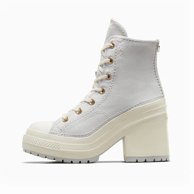 【CONVERSE】CHUCK 70 DE LUXE HEEL HI 高筒 休閒鞋 高跟鞋 厚底鞋 男鞋 女鞋 淺灰(A07551C)