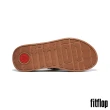 【FitFlop】F-MODE 編織皮革厚底夾脚涼鞋-女(駝色)