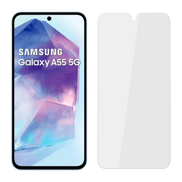 【YADI】Samsung Galaxy A35 A55 6.6吋 2024水之鏡 AGC高清透手機玻璃保護貼(靜電吸附 高清透光)