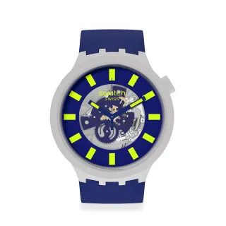 【SWATCH】BIG BOLD系列手錶LIMY夜空藍 男錶 女錶 瑞士錶 錶(47mm)