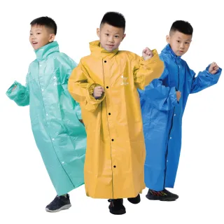 【JUMP】商檢合格 兒童KIDS 背包款前開式防水風雨衣(立體大空間 可背書包)