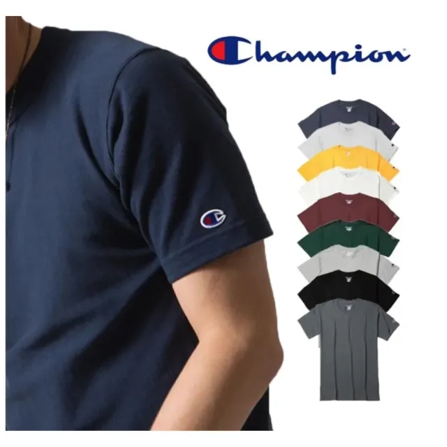 【Champion】買一送一 冠軍 袖口小標logo 素面短袖T恤 6.1oz重磅美規短T 保證正品(2件組)