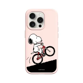 【RHINOSHIELD 犀牛盾】iPhone 15系列  SolidSuit背蓋手機殼/史努比-騎腳踏車(Snoopy)