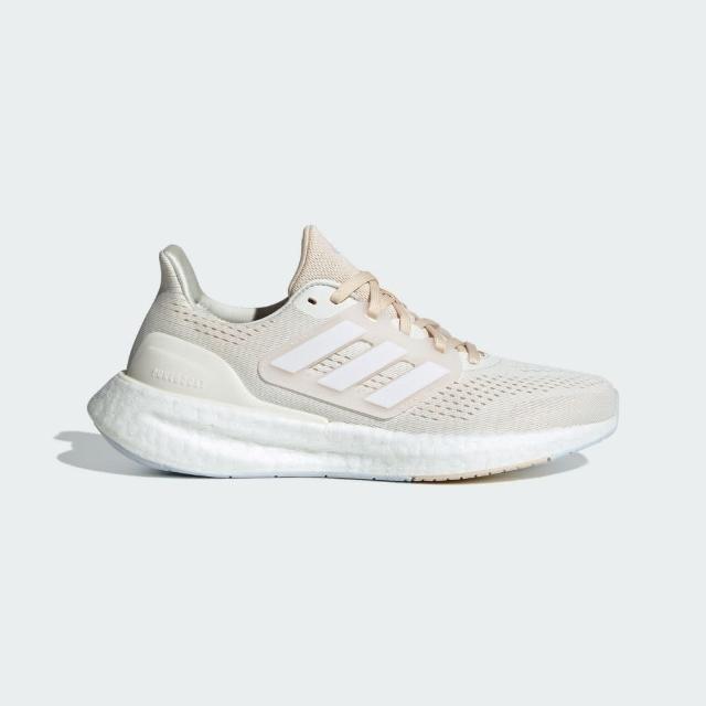 【adidas 愛迪達】Pureboost 23 W 女 慢跑鞋 運動 訓練 路跑 緩震 彈力 象牙白 裸膚(IF1535)