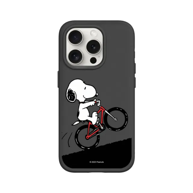 【RHINOSHIELD 犀牛盾】iPhone 14系列  SolidSuit背蓋手機殼/史努比-騎腳踏車(Snoopy)