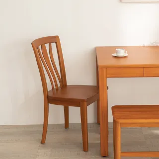 【Mahogany 瑪荷尼家具】全原木 桃花心木 貝克餐椅G2(餐椅、椅子)