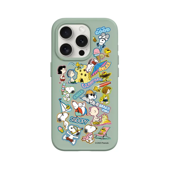【RHINOSHIELD 犀牛盾】iPhone 15系列  SolidSuit背蓋手機殼/史努比-夏日活動(Snoopy)
