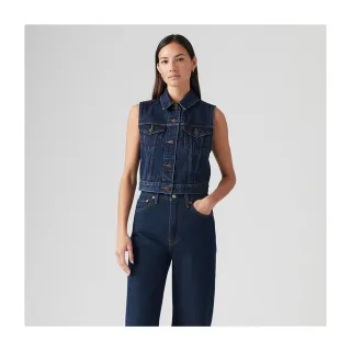 【LEVIS 官方旗艦】女款 經典無袖牛仔背心 熱賣單品 A7437-0002