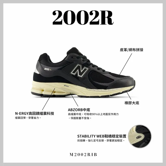 【NEW BALANCE】NB 2002R復古鞋/運動鞋_中性_黑色_M2002RIB-D
