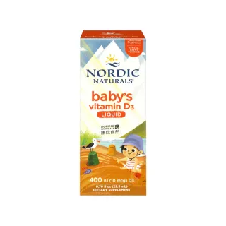 【NORDIC NATURALS 北歐天然】貝比D 液體維生素D3滴劑(22.5ml/瓶)