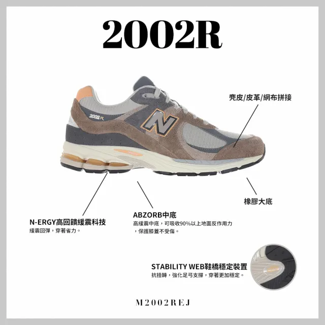 【NEW BALANCE】NB 復古鞋/運動鞋_男鞋/女鞋_卡其灰_M2002REJ-D