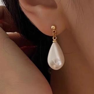 【KARAT】復古氣質 9 X 14 MM 水滴 珍珠 耳環