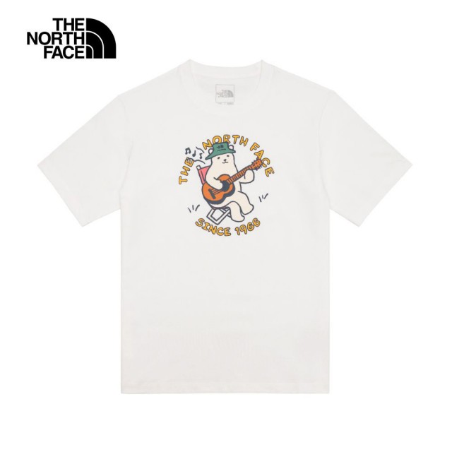 【The North Face】TNF 短袖上衣 休閒 U CARTOON VAN LIFE BEAR SS TEE - AP 男女 白(NF0A89U7FN4)