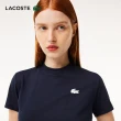 【LACOSTE】女裝-有機棉快乾素面短袖T恤(海軍藍)