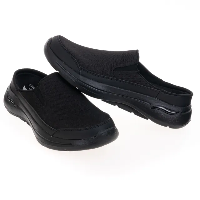 【SKECHERS】男鞋 健走系列涼拖鞋 GO WALK ARCH FIT(216253BBK)