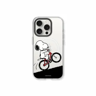 【RHINOSHIELD 犀牛盾】iPhone 12系列 Clear MagSafe兼容 磁吸透明手機殼/史努比-騎腳踏車(Snoopy)