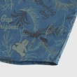 【GAP】男童裝 Logo純棉小熊印花翻領短袖襯衫-藍色(890513)