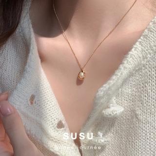 【SU SU】天然貝殼珍珠項鍊(飾品 質感 疊戴 穿搭)