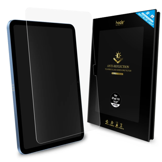 hoda iPad 10代 10.9吋 抗藍光AR抗反射玻璃