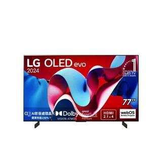 【LG 樂金】77型OLED evo C4 極緻系列 4K AI物聯網智慧電視(OLED77C4PTA)