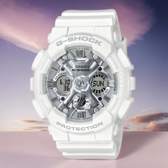 CASIO 卡西歐CASIO 卡西歐 G-SHOCK 蒸鍍光澤雙顯手錶(GMA-S120VA-7A)