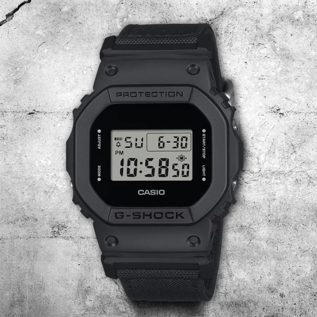 CASIO 卡西歐 G-SHOCK 尼龍錶帶 電子手錶(DW-5600BCE-1)