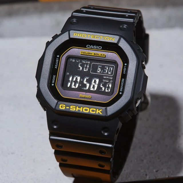 CASIO 卡西歐CASIO 卡西歐 G-SHOCK 黑黃配色系列 方形電子手錶(GW-B5600CY-1)